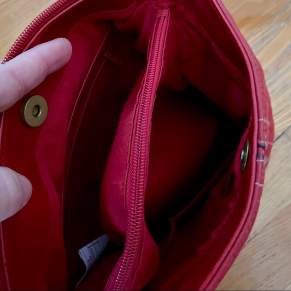 Red Leather shoulder bag - Picture 6 of 7